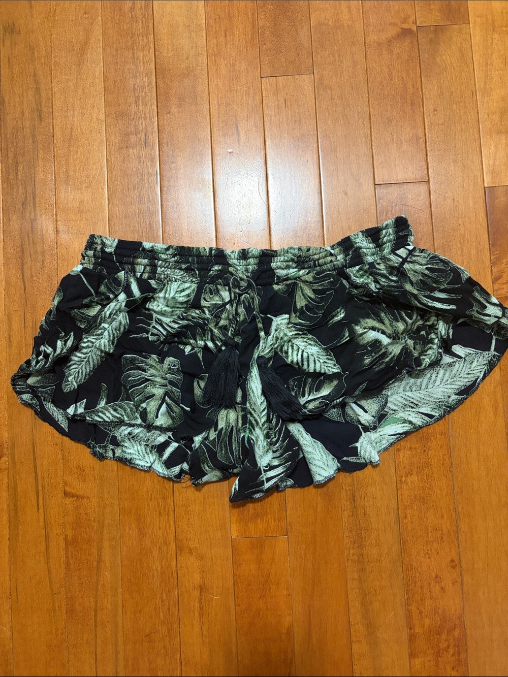 Rip Curl Black Tropical Leaf Print Women's Shorts